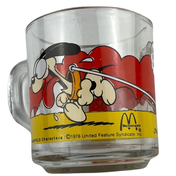Vintage McDonald’s Garfield Glass Coffee Mug "USE YOUR FRIENDS WISELY" 1978 Cup - Picture 3 of 7